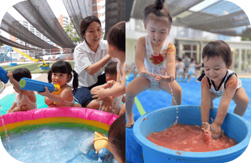 水遊び<br/>ボディペインティング